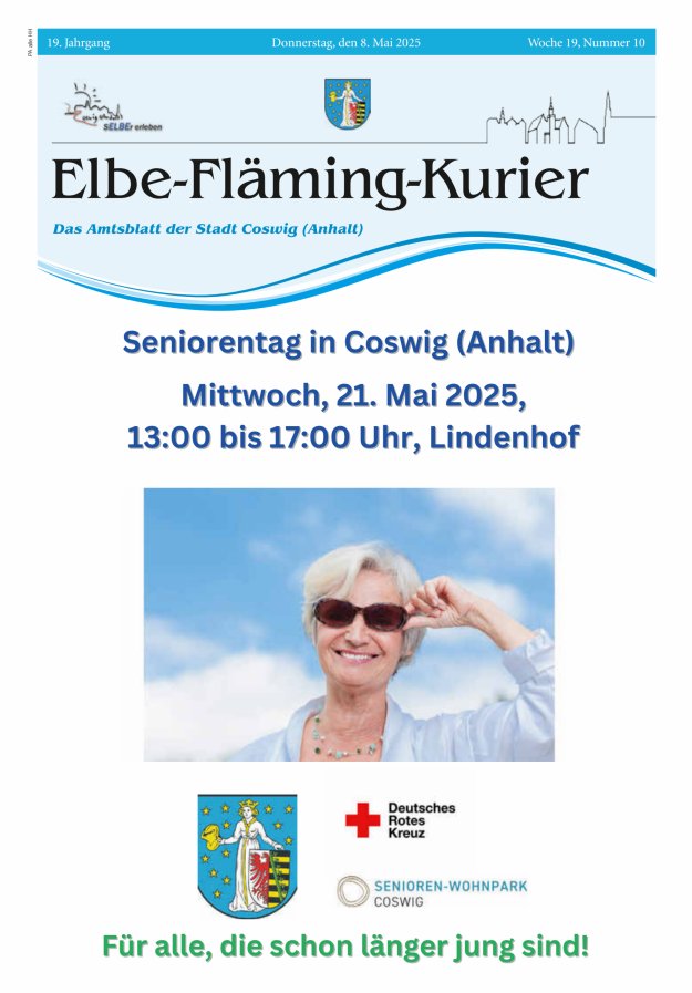 Elbe-Fläming-Kurier Das Amtsblatt der Stadt Coswig (Anhalt) Titelblatt 10/2025