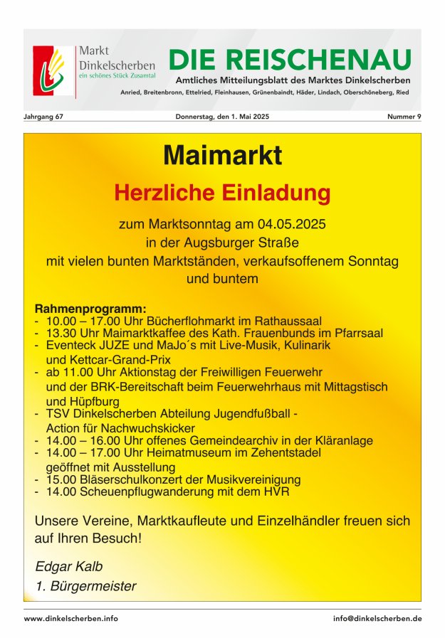 Die Reischenau Titelblatt 09/2025