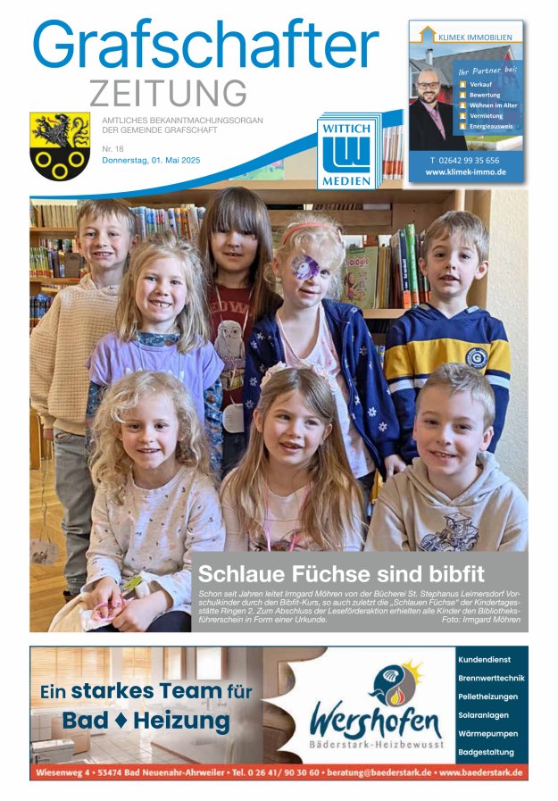 Grafschafter Zeitung Titelblatt 18/2025