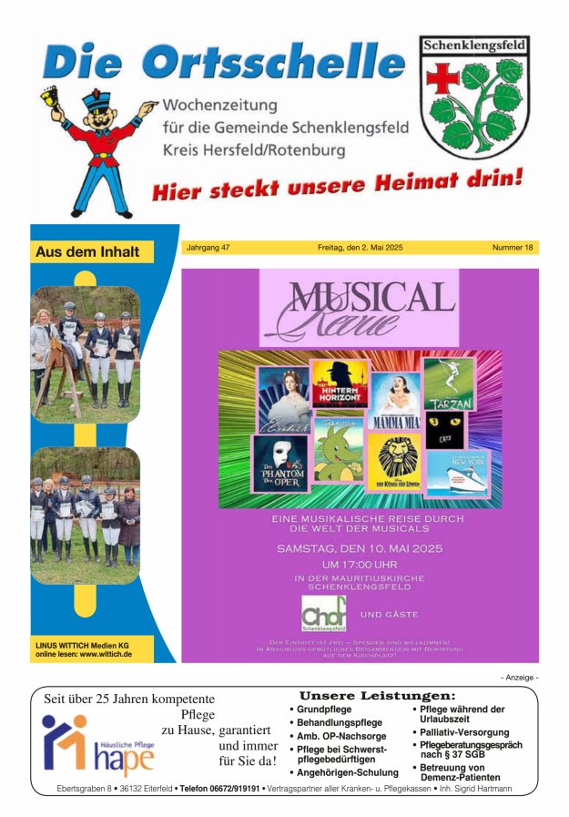 Die Ortsschelle Titelblatt 18/2025
