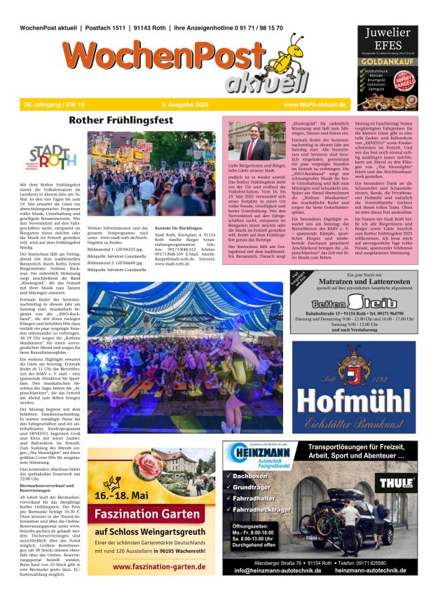 Wochenpost aktuell Titelblatt 05/2025