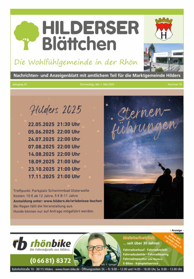 Hilderser Blättchen Titelblatt 18/2025