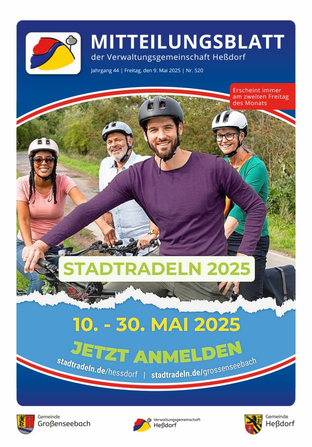 Mitteilungsblatt der Verwaltungsgemeinschaft Heßdorf Titelblatt 520/2025
