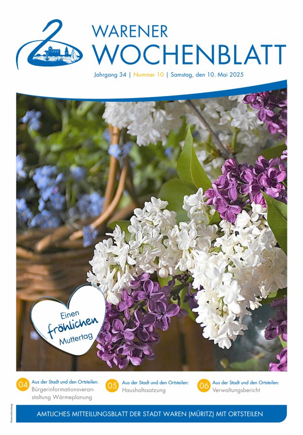Warener Wochenblatt Titelblatt 10/2025
