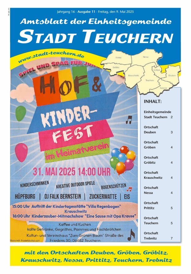 Amtsblatt der Einheitsgemeinde Stadt Teuchern Titelblatt 11/2025
