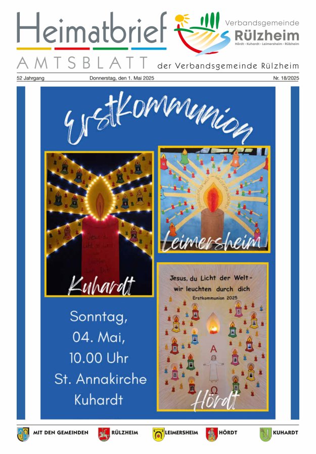 Heimatbrief VG Rülzheim Titelblatt 18/2025