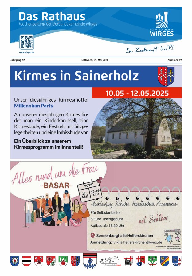 Das Rathaus - Informationen für die Bürger in der VG Wirges Titelblatt 19/2025