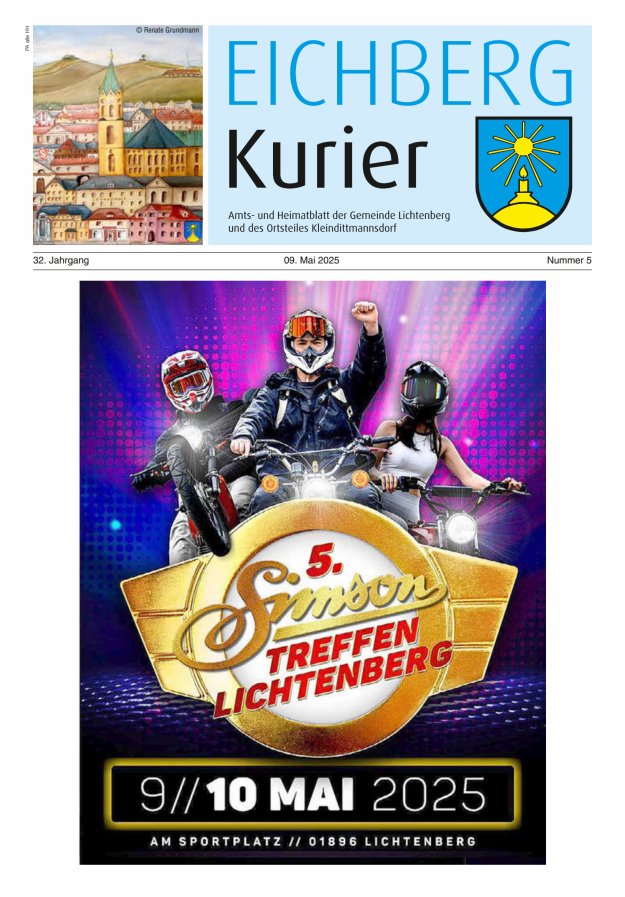 Eichberg-Kurier - Amts- und Heimatblatt der Gemeinde Lichtenberg Titelblatt 05/2025