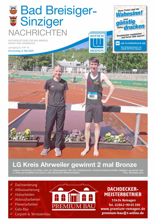 Bad Breisiger-Sinziger Nachrichten Titelblatt 19/2025