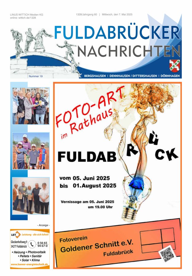 Fuldabrücker Nachrichten Titelblatt 19/2025