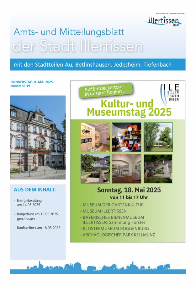 Amts- und Mitteilungsblatt Stadt Illertissen Titelblatt 19/2025