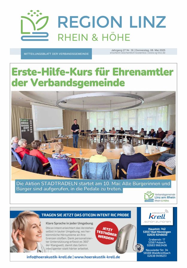 Unsere Verbandsgemeinde Linz am Rhein Titelblatt 19/2025