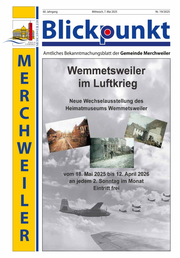 Blickpunkt Merchweiler Titelblatt 19/2025