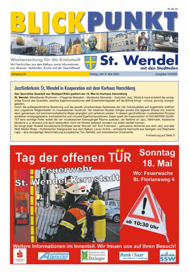 Blickpunkt St Wendel Titelblatt 19/2025