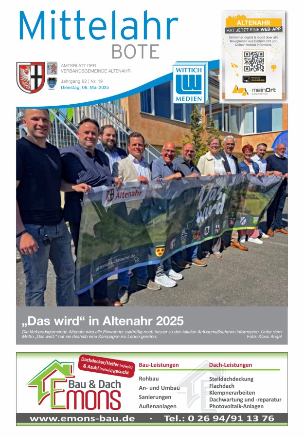 Mittelahr Bote Titelblatt 19/2025