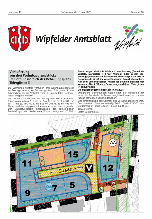 Wipfelder Amtsblatt Titelblatt 10/2025