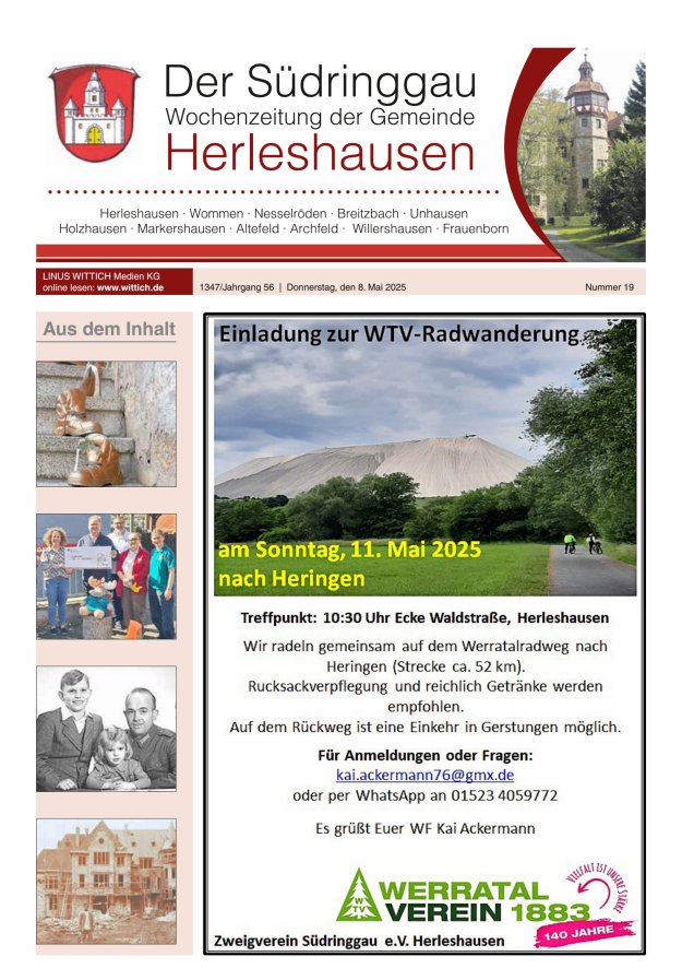 Der Südringgau Titelblatt 19/2025