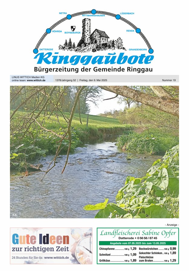Ringgaubote Titelblatt 19/2025