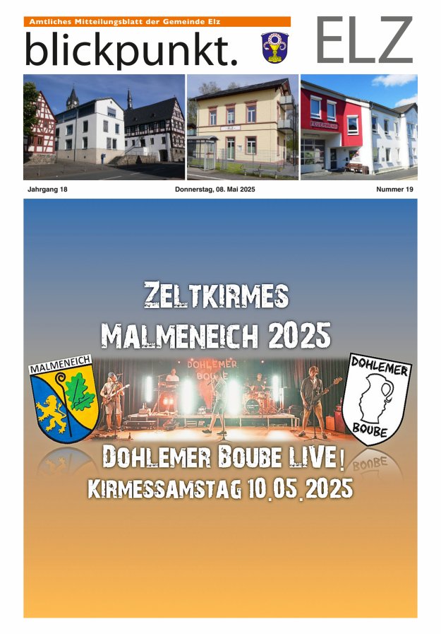Blickpunkt Elz Titelblatt 19/2025