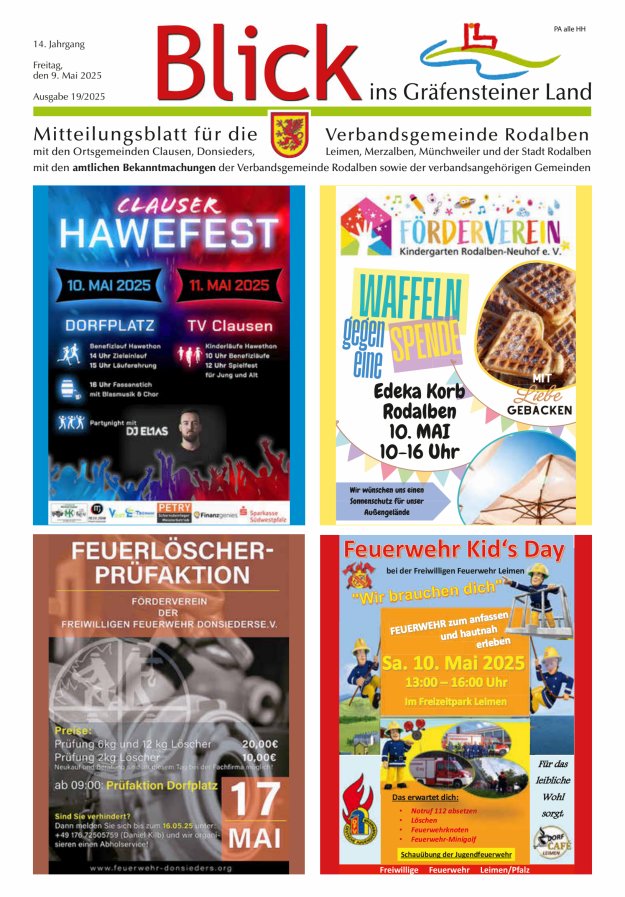 Blick ins Gräfensteiner Land VG Rodalben Titelblatt 19/2025