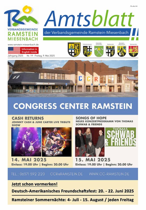 Amtsblatt VG Ramstein-Miesenbach Titelblatt 19/2025