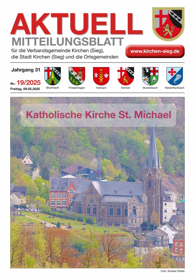 Aktuell - Mitteilungsblatt für die VG Kirchen (Sieg) Titelblatt 19/2025