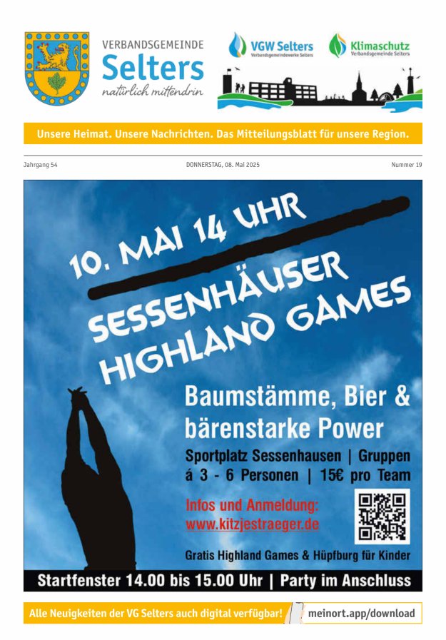 Unsere Verbandsgemeinde Selters Ww Titelblatt 19/2025