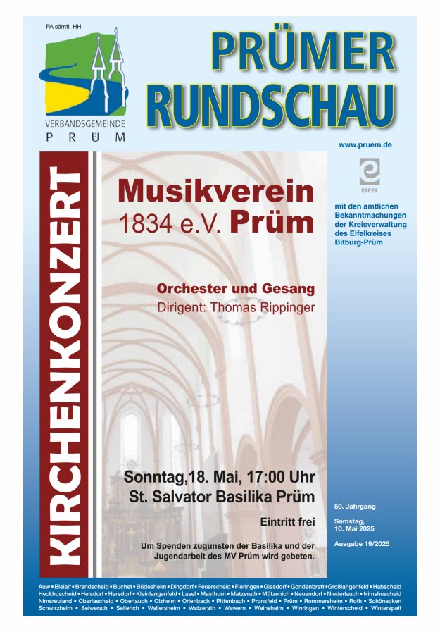 Prümer Rundschau Titelblatt 19/2025