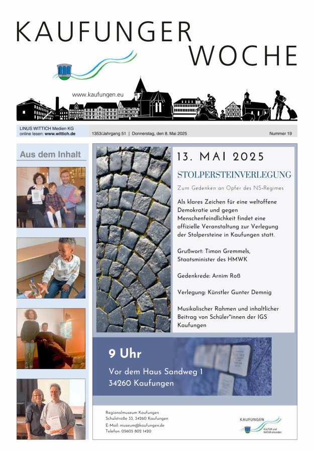 Kaufunger Woche Titelblatt 19/2025
