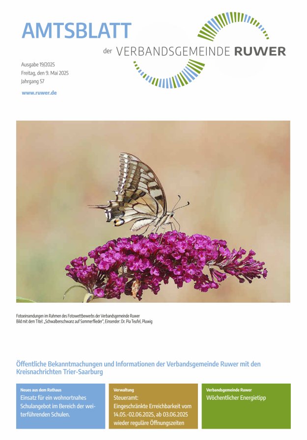 Amtsblatt VG Ruwer Titelblatt 19/2025