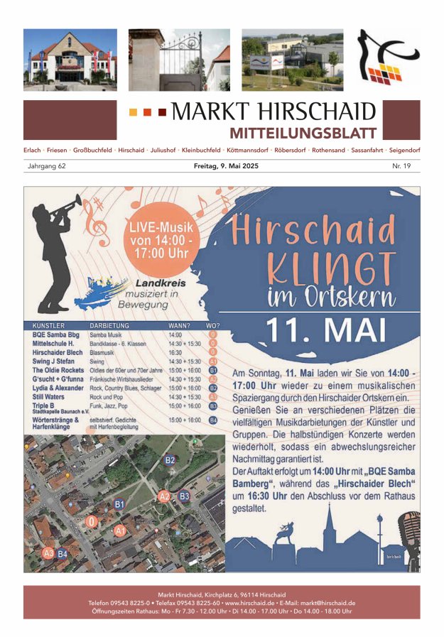 Mitteilungsblatt Markt Hirschaid Titelblatt 19/2025