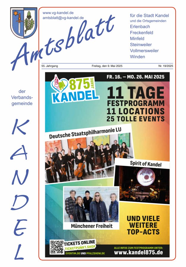 Amtsblatt VG Kandel Titelblatt 19/2025
