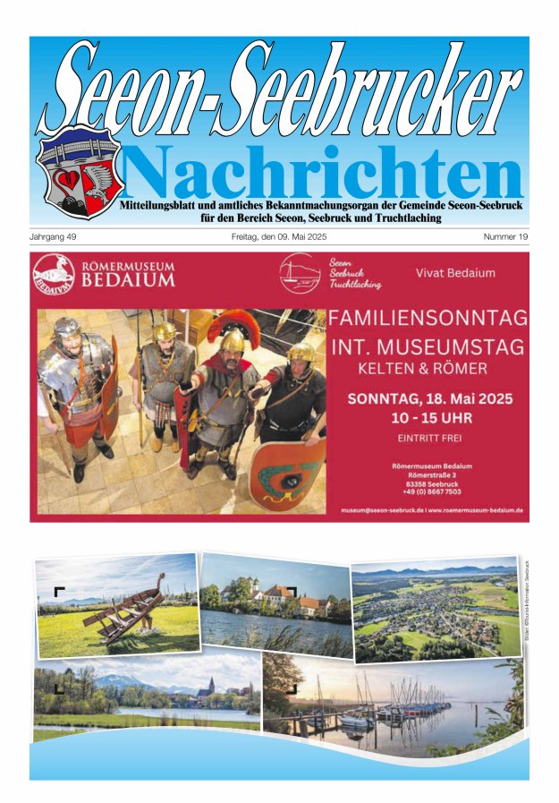 Seeon-Seebrucker Nachrichten Titelblatt 19/2025