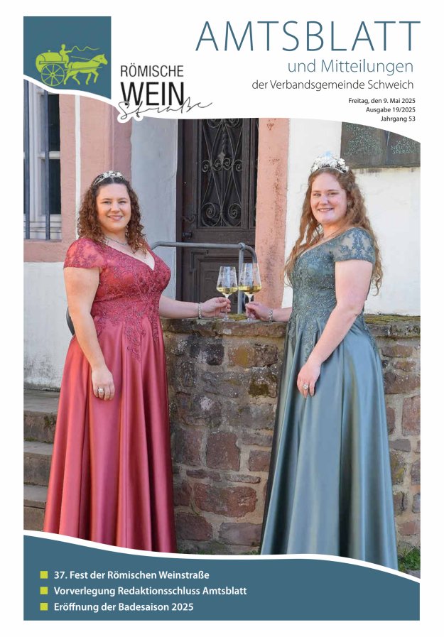 Amtsblatt VG Schweich Titelblatt 19/2025