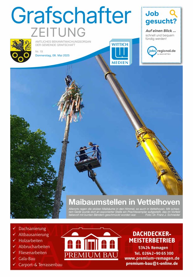 Grafschafter Zeitung Titelblatt 19/2025