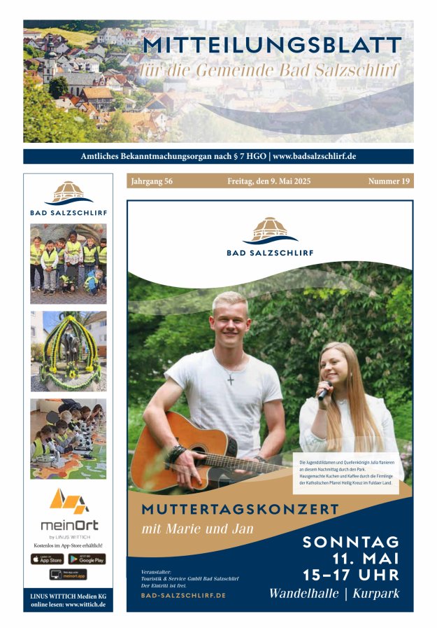 Amtliches Bekanntmachungsorgan der Gemeinde Bad Salzschlirf Titelblatt 19/2025