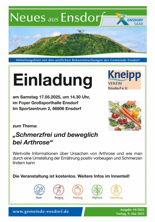 Neues aus Ensdorf Titelblatt 19/2025