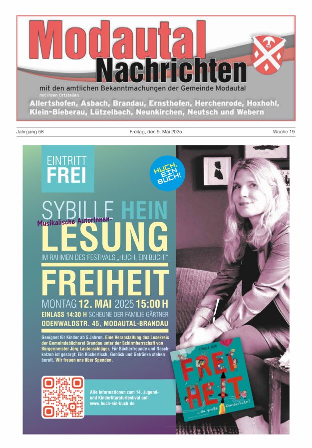 Modautal-Nachrichten Titelblatt 19/2025