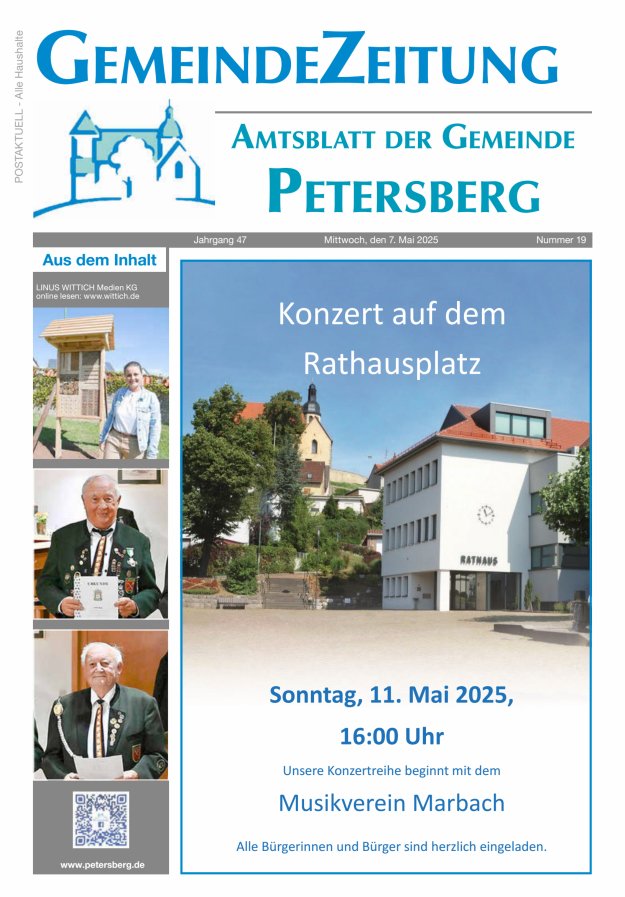 Amtsblatt Blickpunkt Petersberg Titelblatt 19/2025