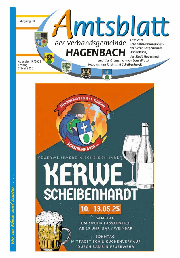 Amtsblatt der VG Hagenbach Titelblatt 19/2025