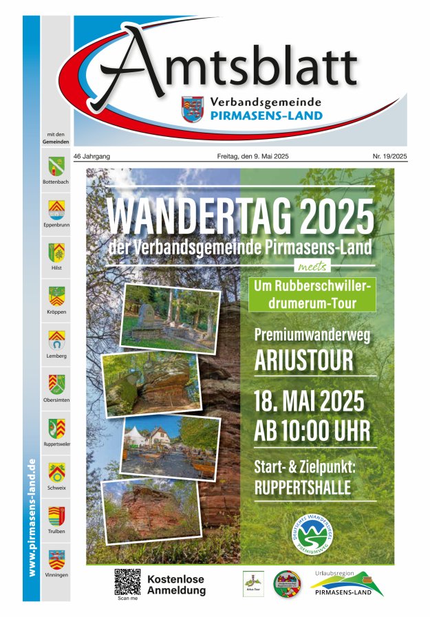 Amtsblatt VG Pirmasens-Land Titelblatt 19/2025