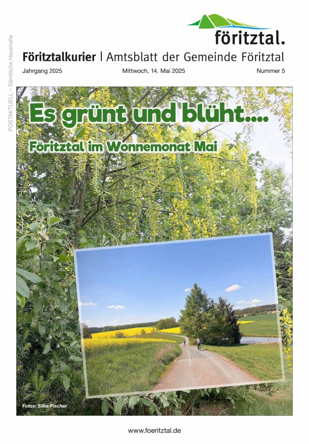 Amtsblatt der Gemeinde Föritztal Titelblatt 05/2025