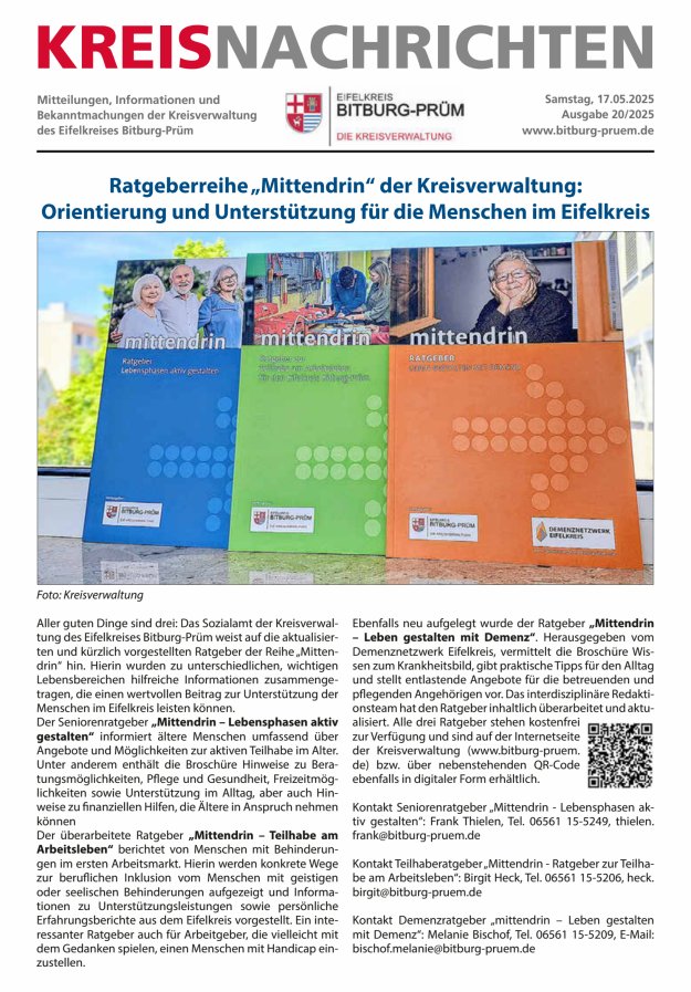 Kreis Bitburg-Prüm Titelblatt 20/2025