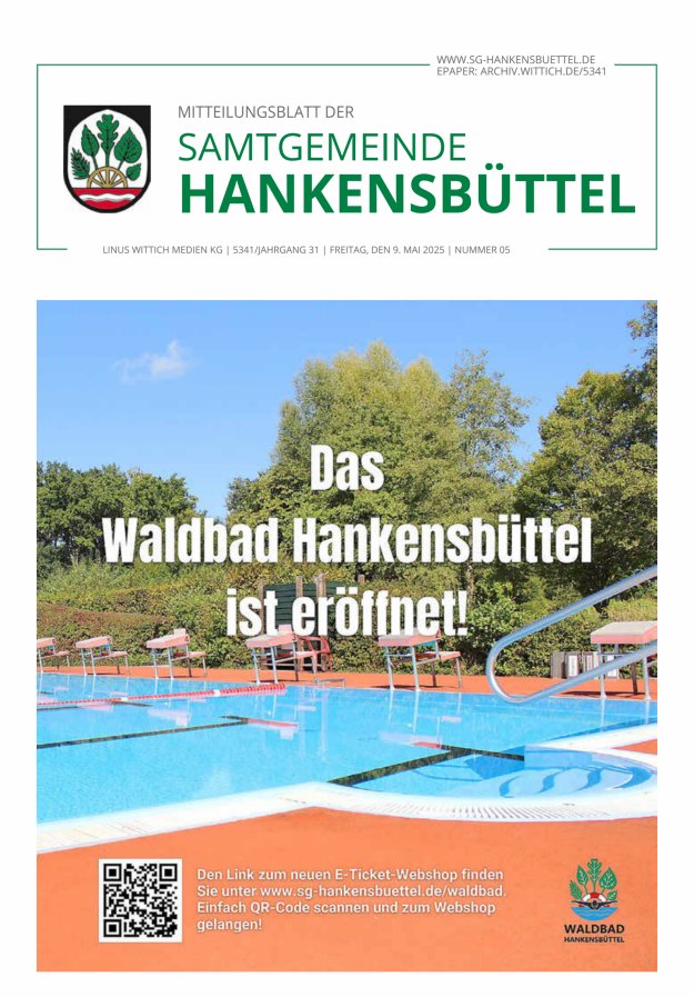 Mitteilungsblatt der Samtgemeinde Hankensbüttel Titelblatt 05/2025