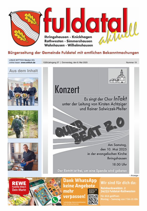 Fuldatal aktuell Titelblatt 19/2025