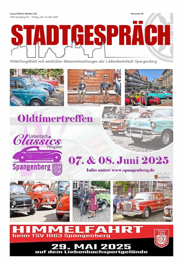 Stadtgespräch Spangenberg Titelblatt 05/2025