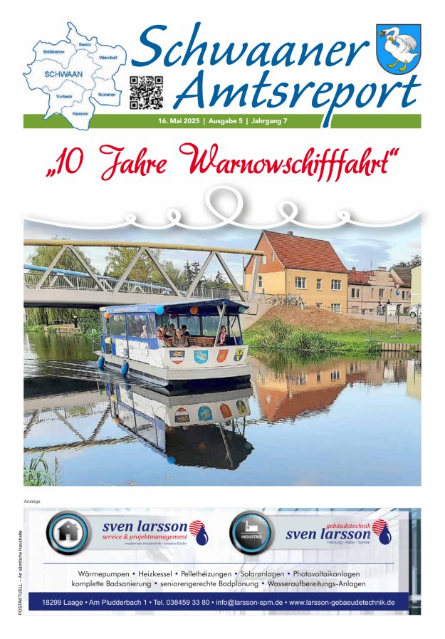 Schwaaner Amtsreport Titelblatt 05/2025