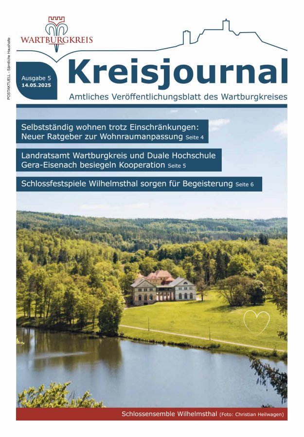 Kreisjournal - Amtliches Veröffentlichungsblatt des Wartburgkreises Titelblatt 05/2025