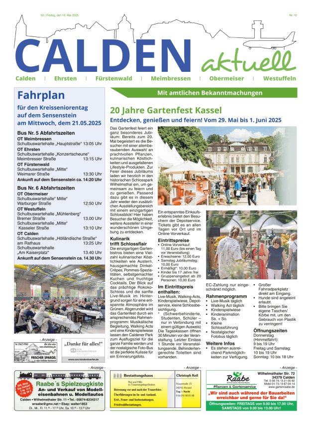 Calden aktuell Titelblatt 10/2025