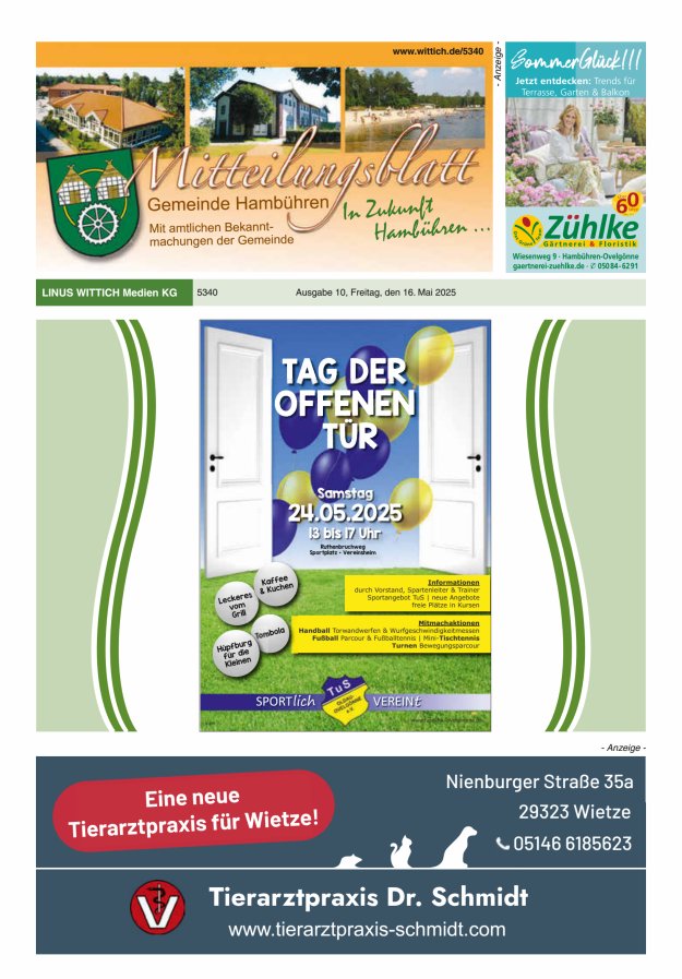 Mitteilungsblatt der Gemeinde Hambühren Titelblatt 10/2025